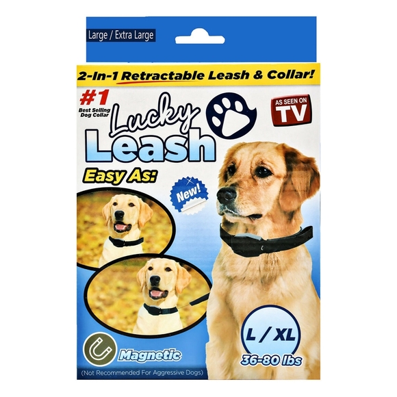 As Seen On TV Other - Lucky Leash Retractable Dog Leash Collar L/XL